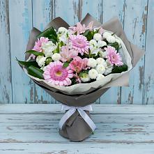 Букет цветов из:  Герберы, Альстромерии и Хризантемы в Сынково