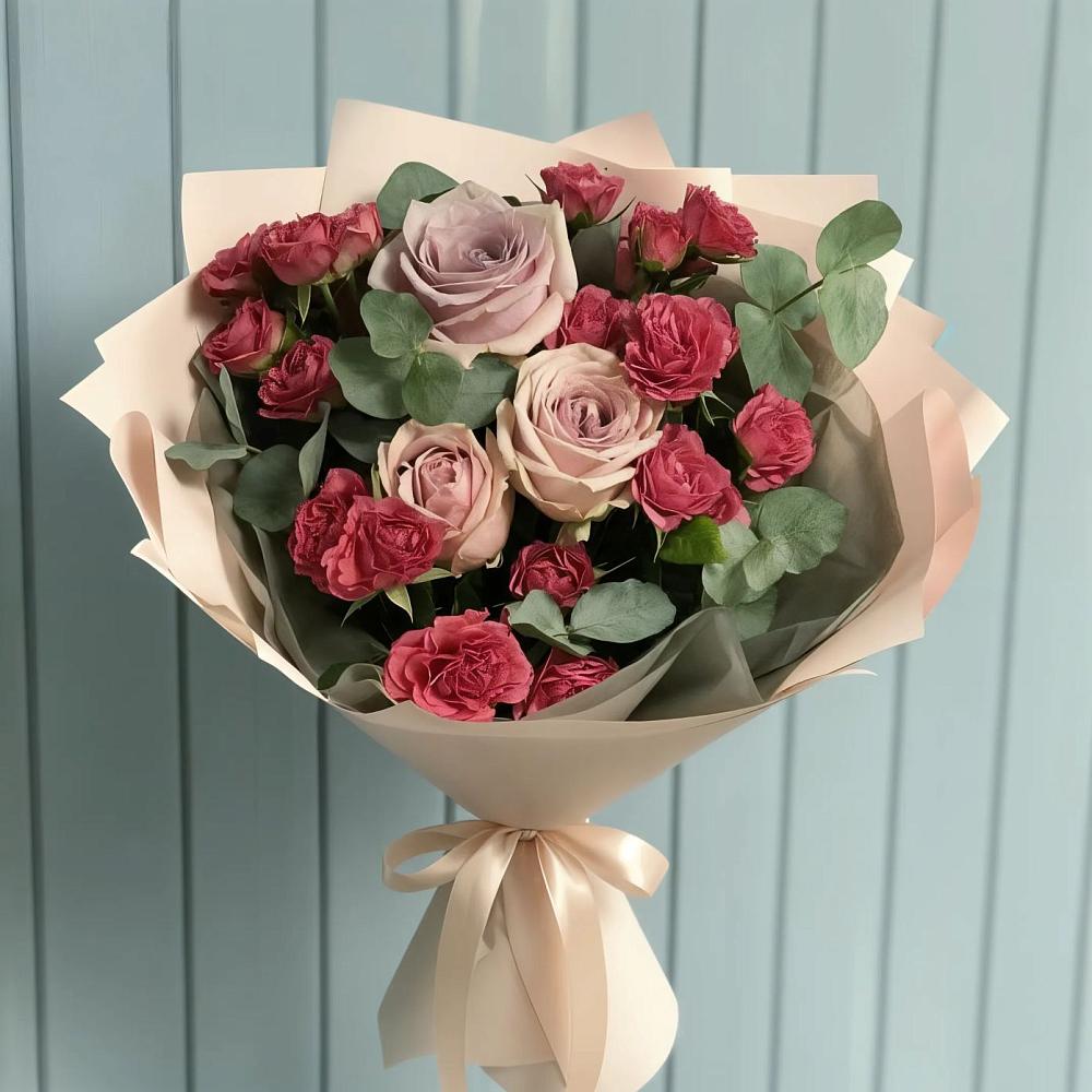 Букет цветов из: Гвоздики и Розы в Сынково