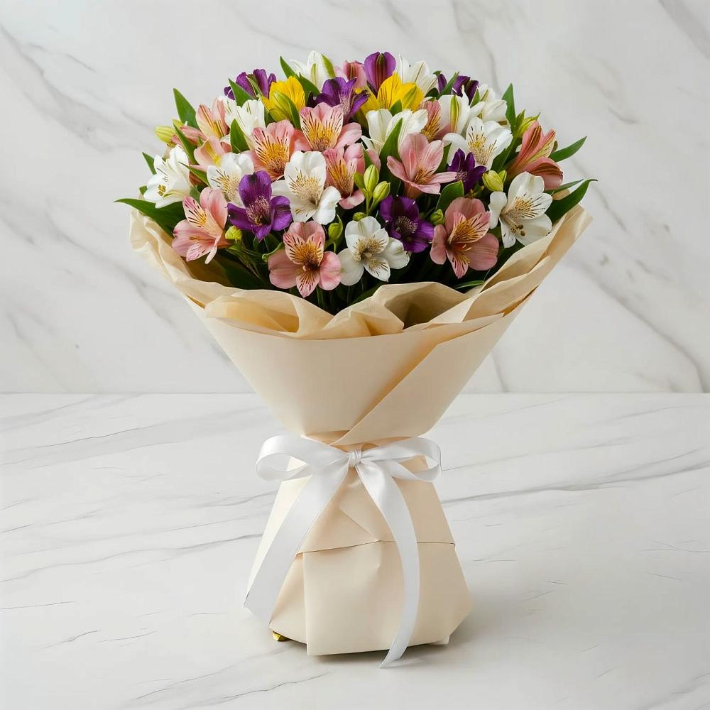 Букет цветов из: Альстромерии в Сынково