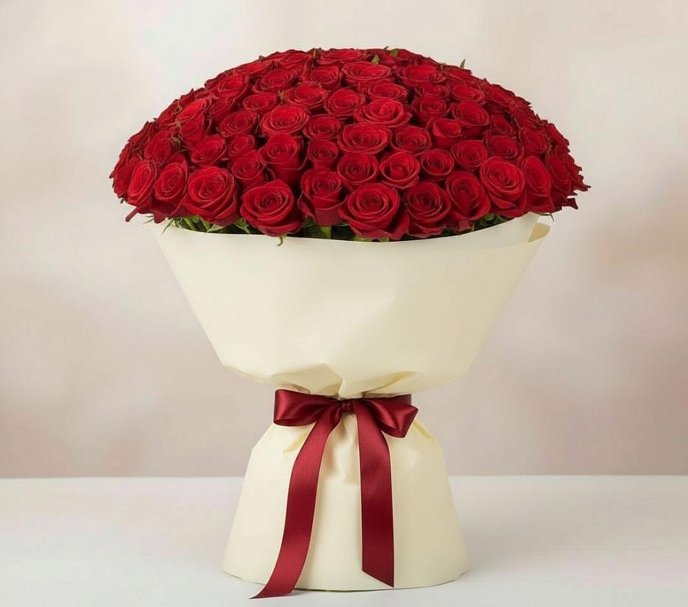 Букет 101 Красная роза Милано в Сынково