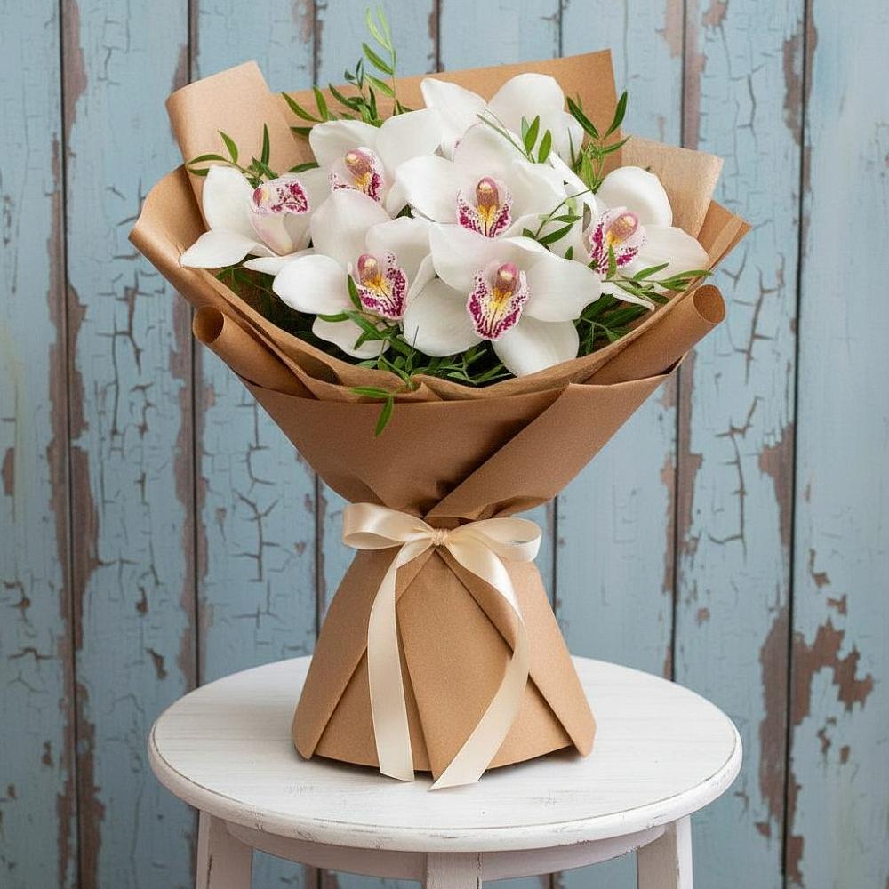 Букет цветов из: Орхидеи и Розы в Сынково