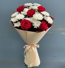 Букет цветов из:  Розы и Хризантемы в Сынково