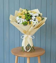 Букет цветов из:  Хризантемы и Розы в Сынково