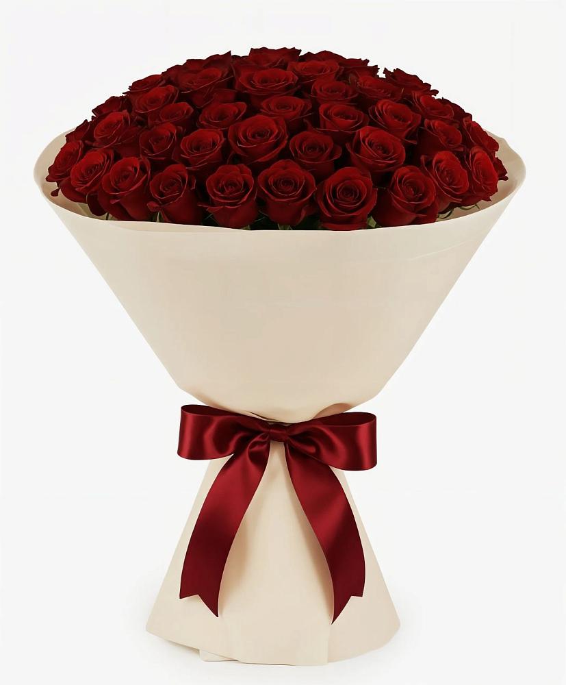 Букет 101 Бордовая роза Блэк Бакарра в Сынково