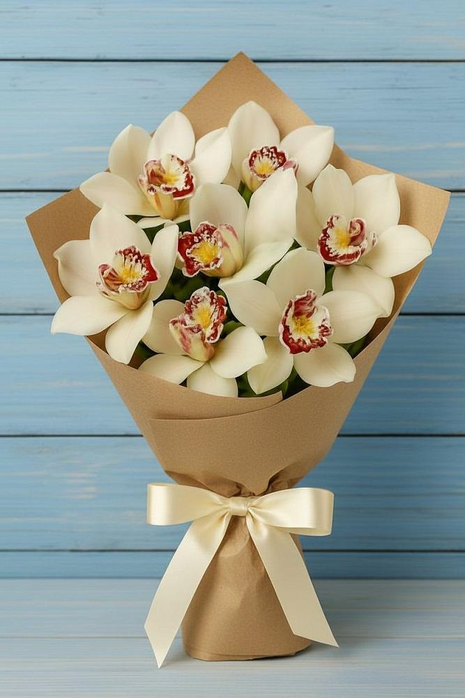 Букет цветов из: Орхидеи и Розы в Сынково